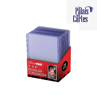Ultra Pro - Paquet de 25 Toploader 3"x4" - Protèges cartes rigides transparents